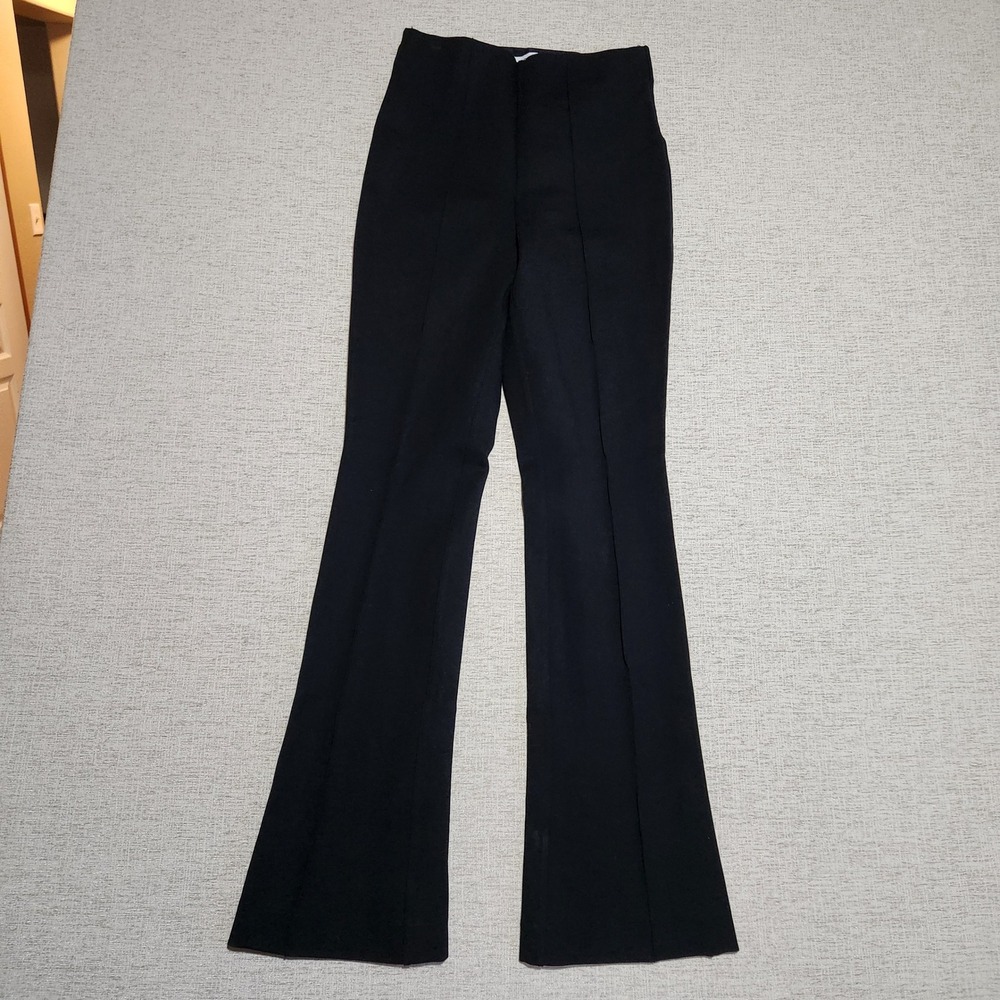 Spanx The Perfect Pant Women Small Petite Black Flare Pintuck High Rise 20792R